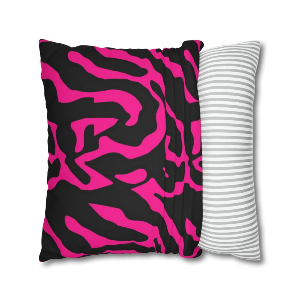 Fashionable Pink Zebra Print Decorative Throw Pillow Covers - Image 2
