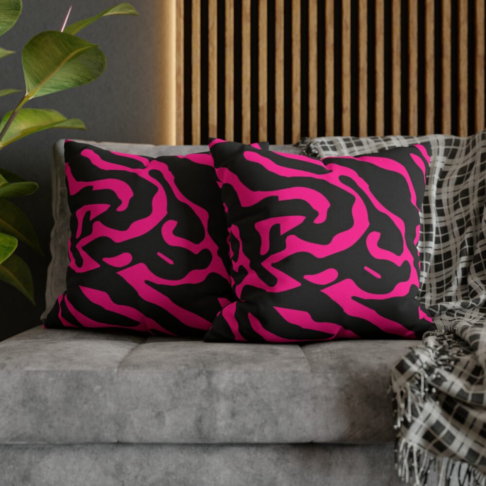 Fashionable Pink Zebra Print Decorative Throw Pillow Covers - Image 5