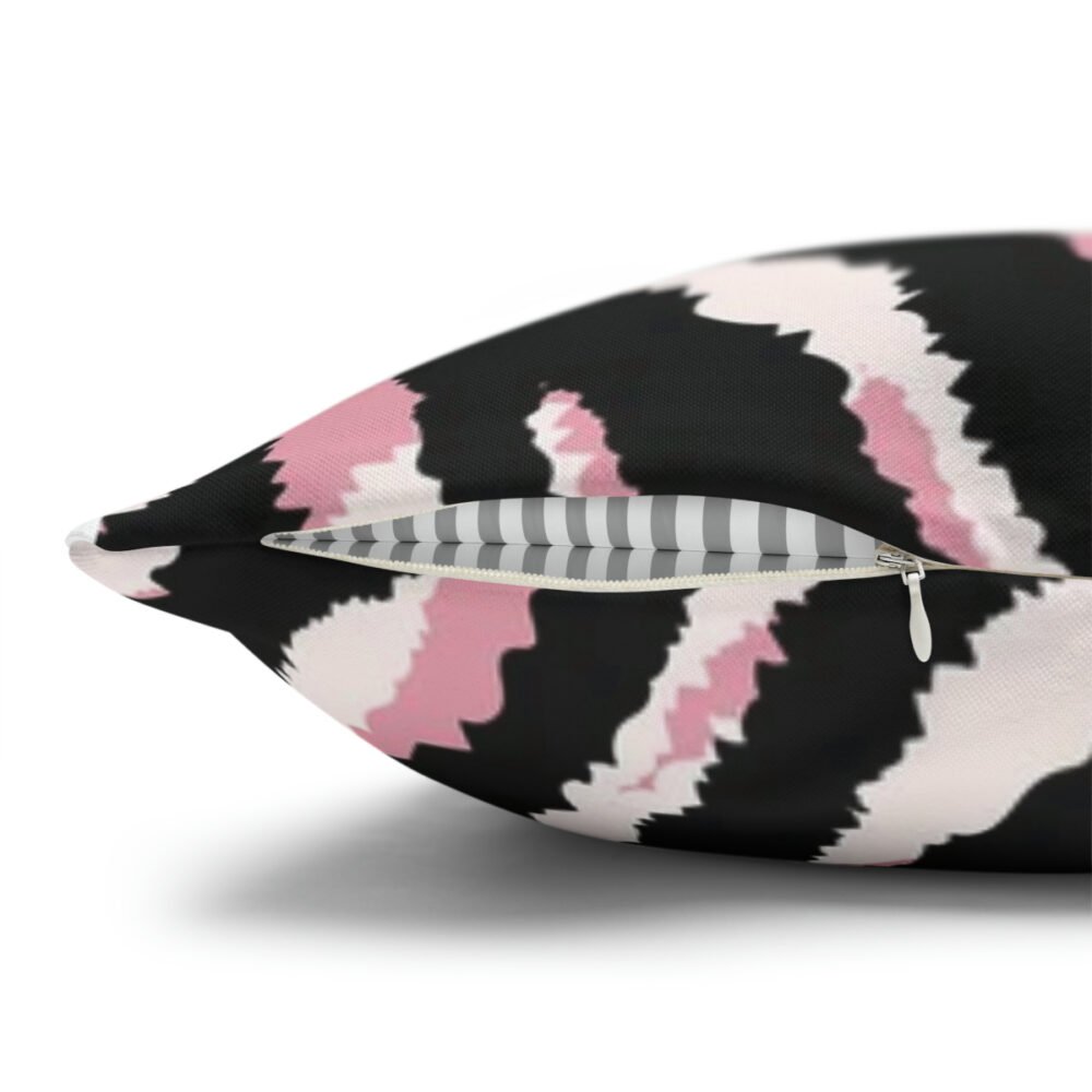 Pastel Pink and Cream Color Zebra Print Throw Pillow Covers - Image 3