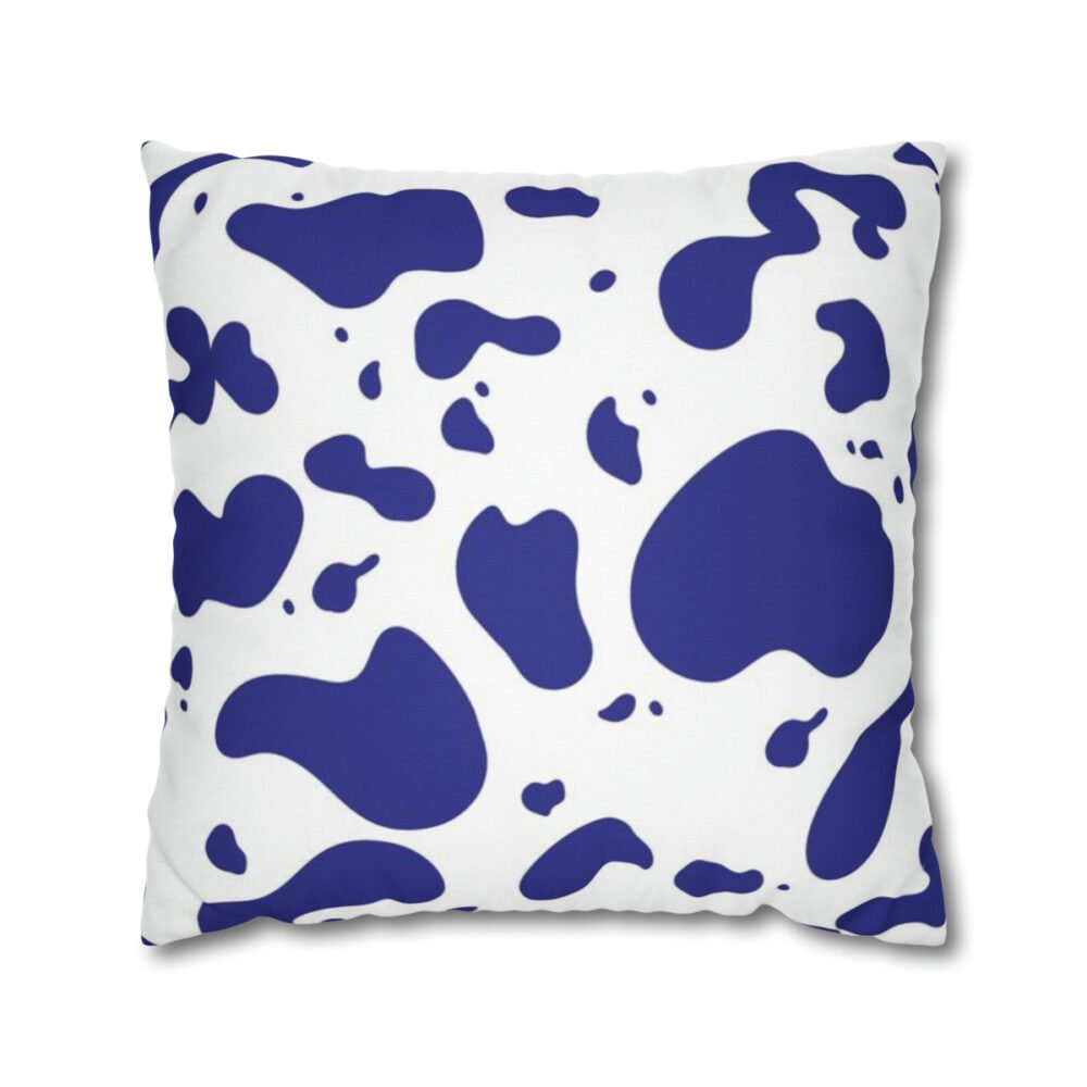 Blue & White Cowhide Pillow Covers