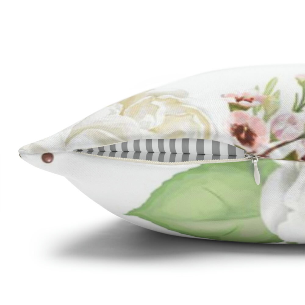 Vintage Flying Butterflies and White Rose Throw Pillow Covers - Image 3