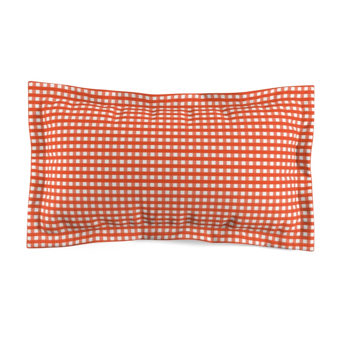 Orange Gingham Pillow Case