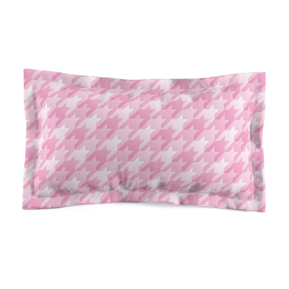 Pink Houndstooth Pillow Case