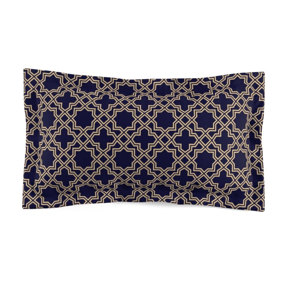 Blue and Gold Moroccan Pillow Case