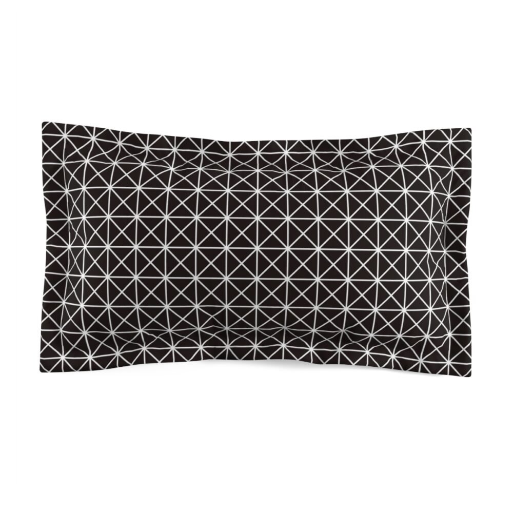 Black Check Design Printed Standard & King Pillow Case - Image 2
