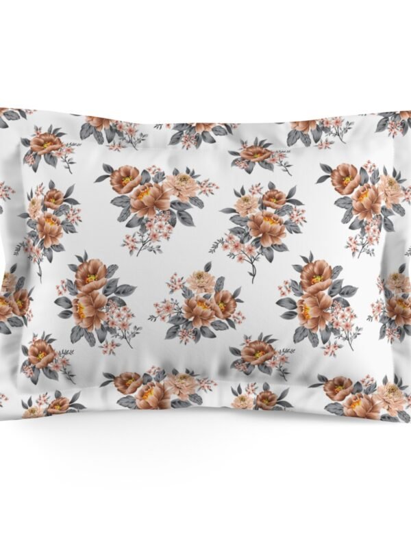 Brown Floral Pillow case