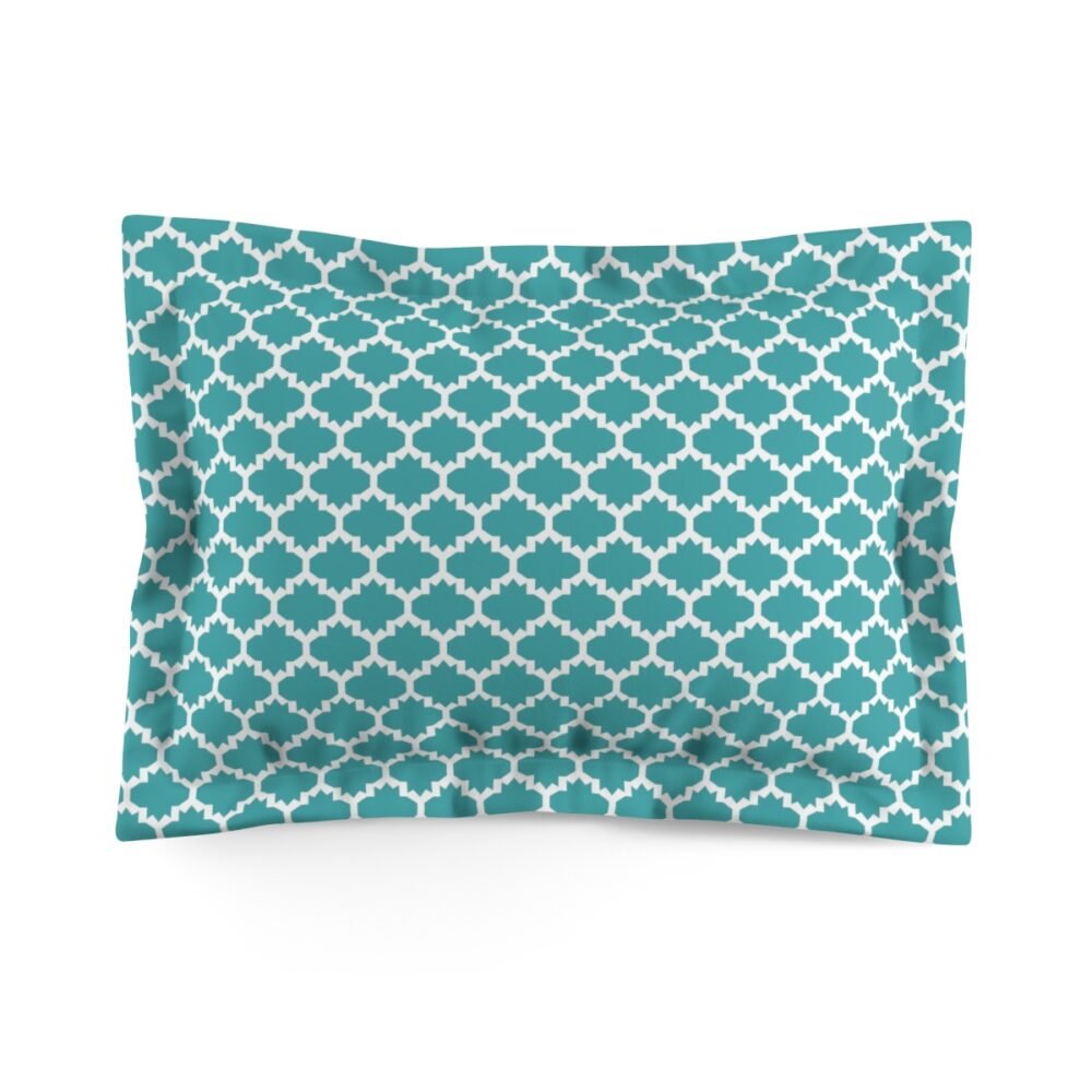 Teal Printed Pillow Shams