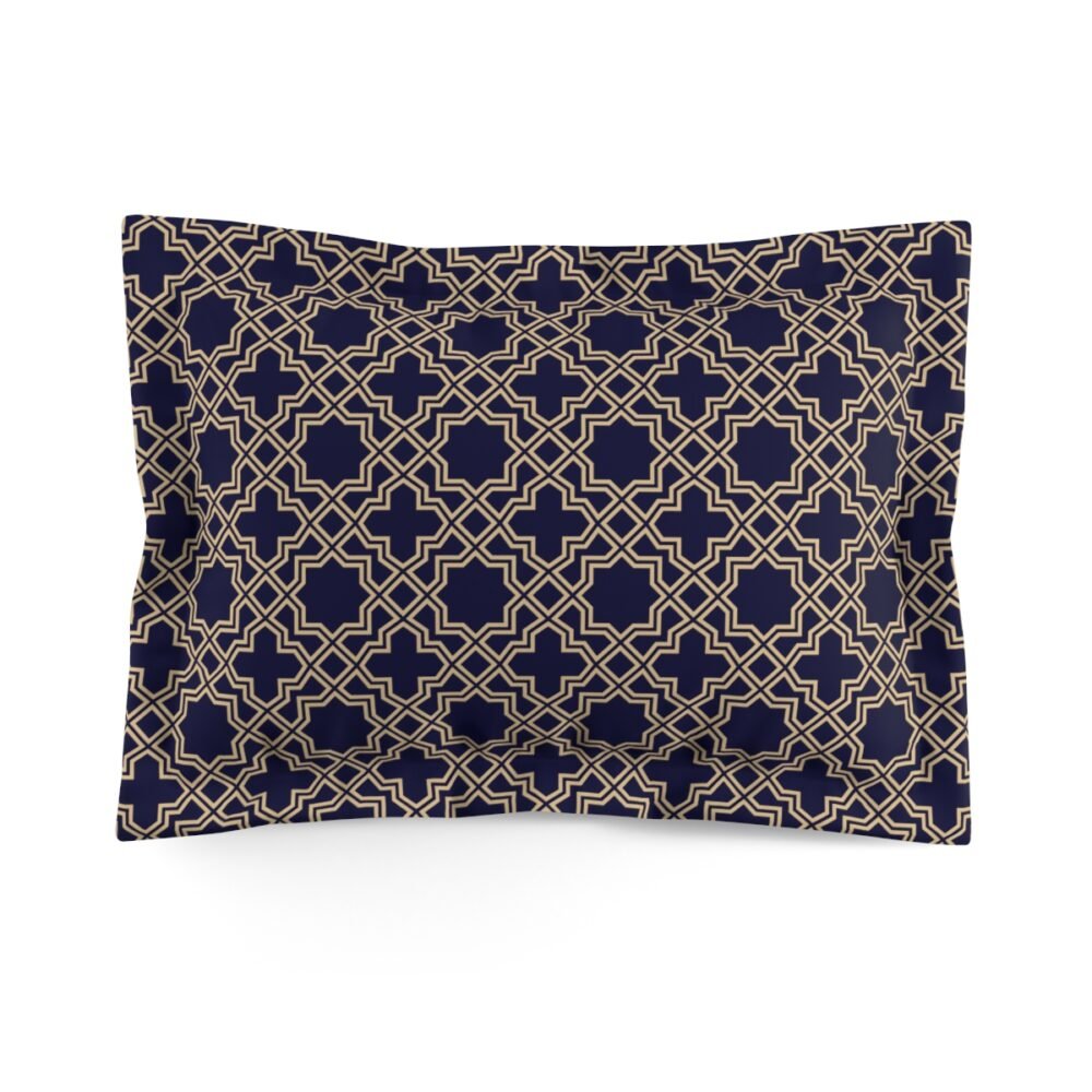 Blue and Gold Moroccan Pillow Sham