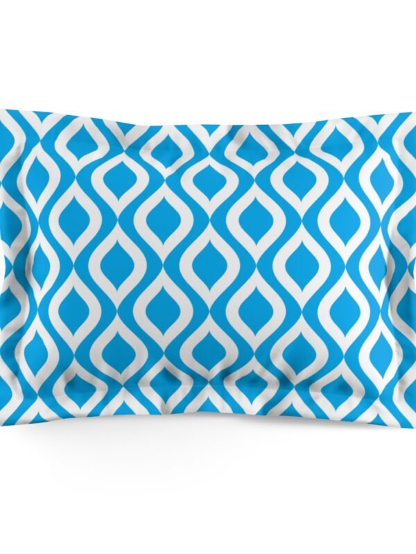Blue and White Geometric Pillow Shams