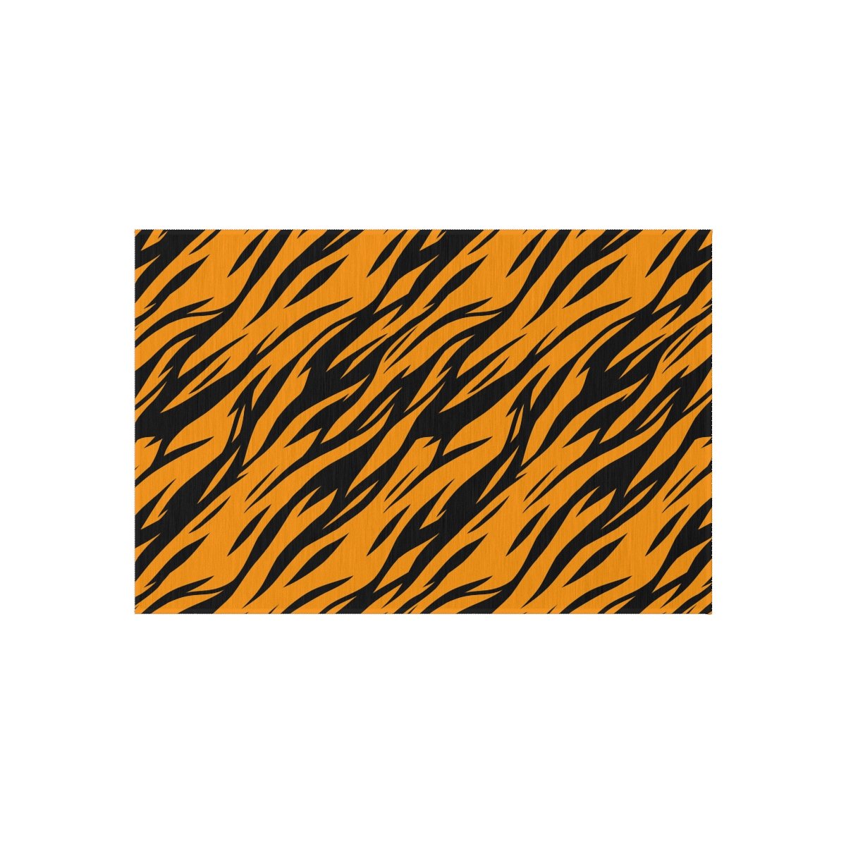 Black & Orange Zebra Striped Outdoor Rugs for Balcony - Image 5