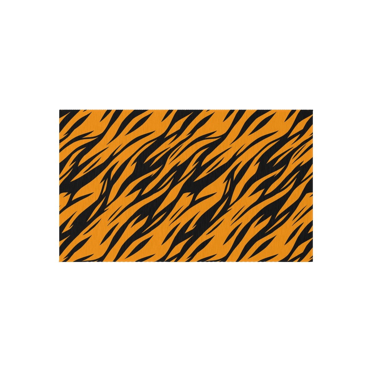 Black & Orange Zebra Striped Outdoor Rugs for Balcony - Image 9