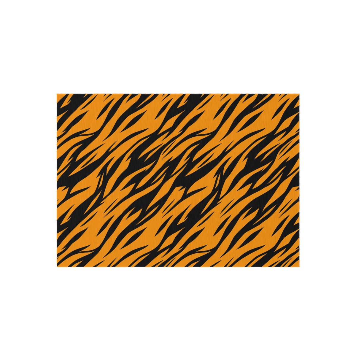Black & Orange Zebra Striped Outdoor Rugs for Balcony - Image 2