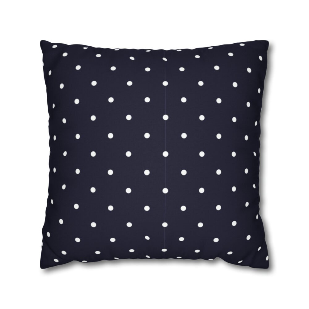 navy blue polka dot pillow covers