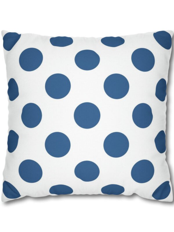 Blue and White Polka Dots Pillow