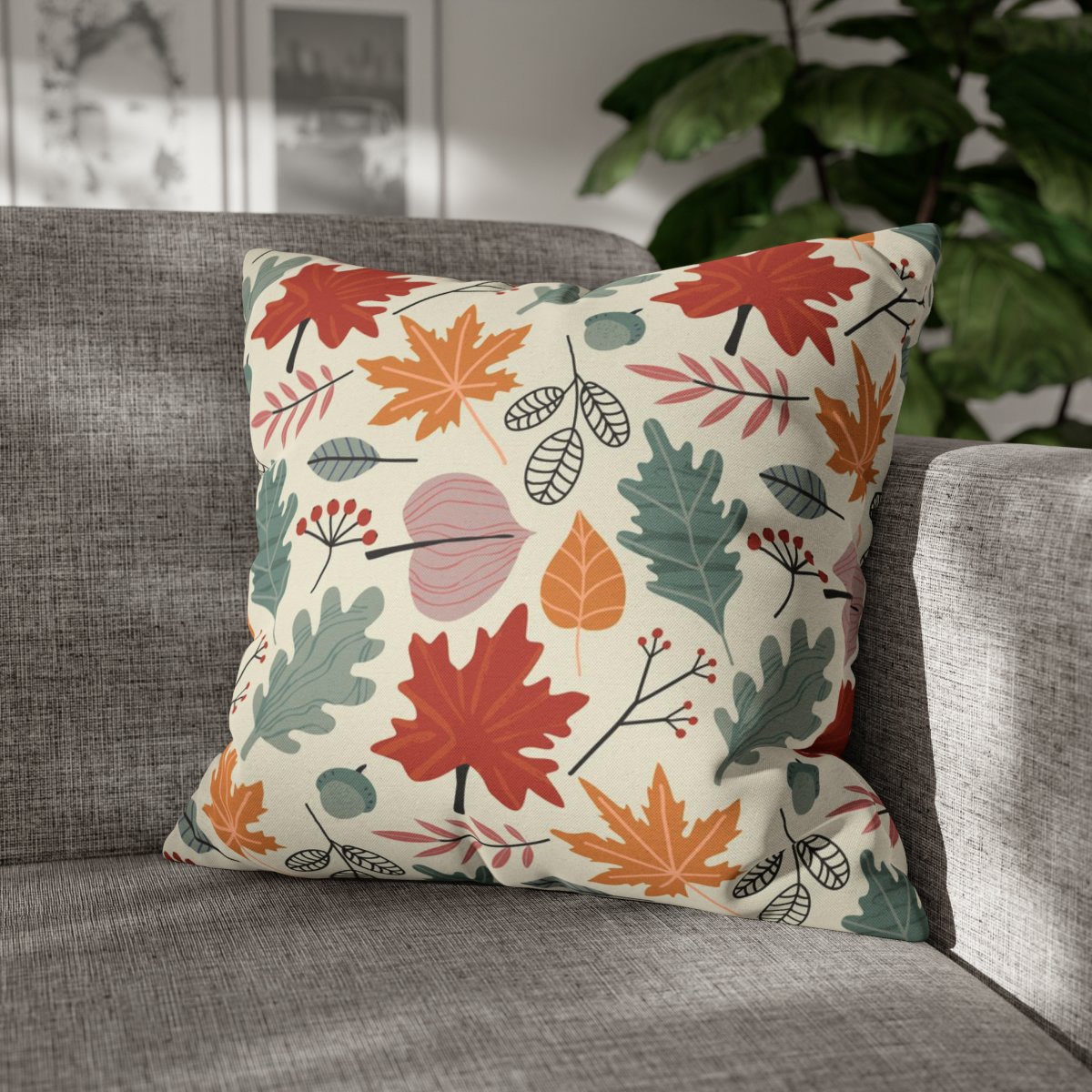 Colorful Autumn Fall Throw Pillow Covers with Zipper - Image 4