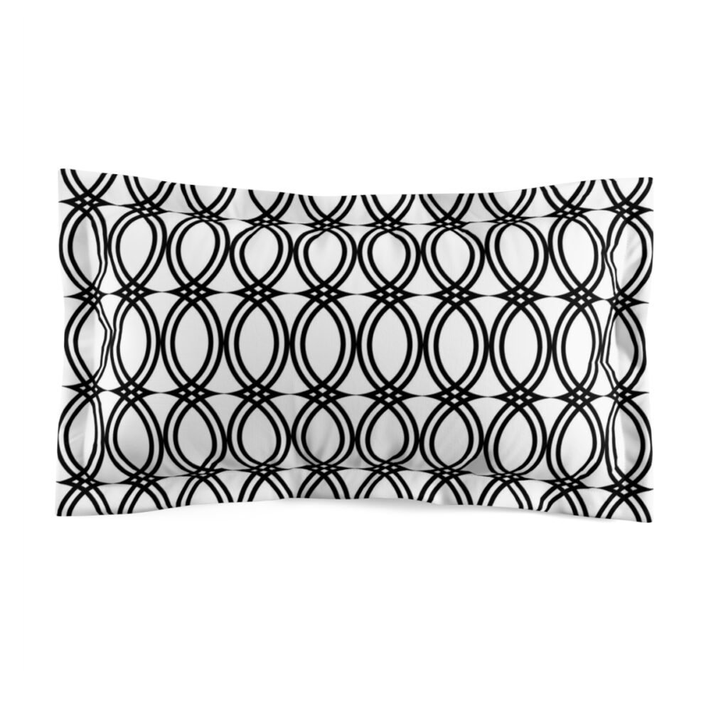 Black and White Chain Pattern Standard n King Pillow Shams - Image 2