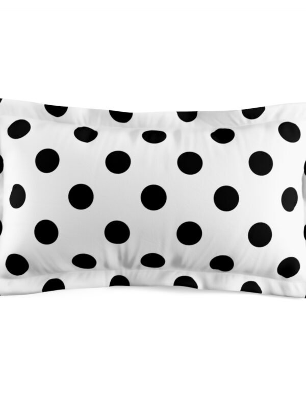 Big Polka Dot in Black and White Pillow Shams - King