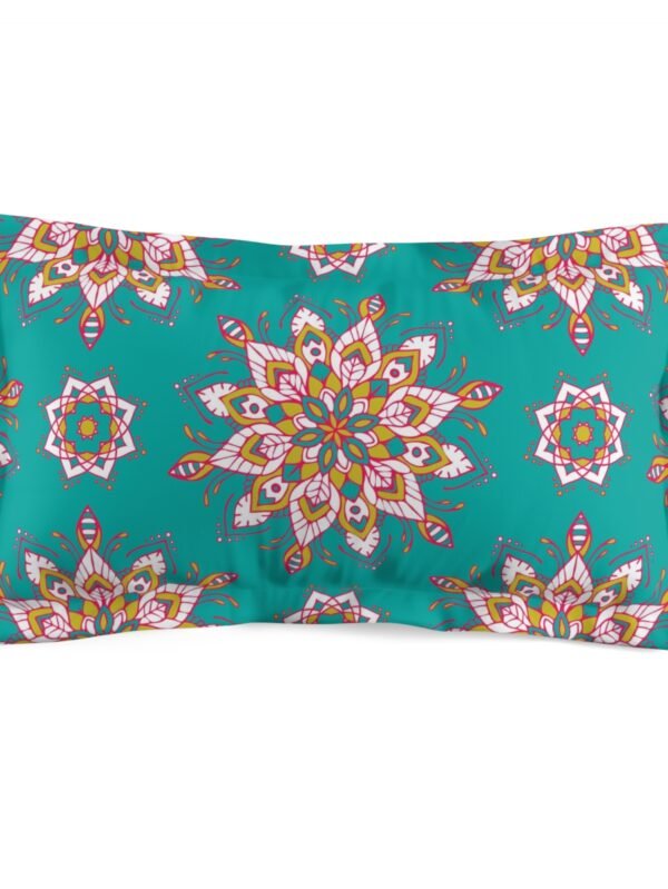 Teal Blue Mandala Pillow Shams