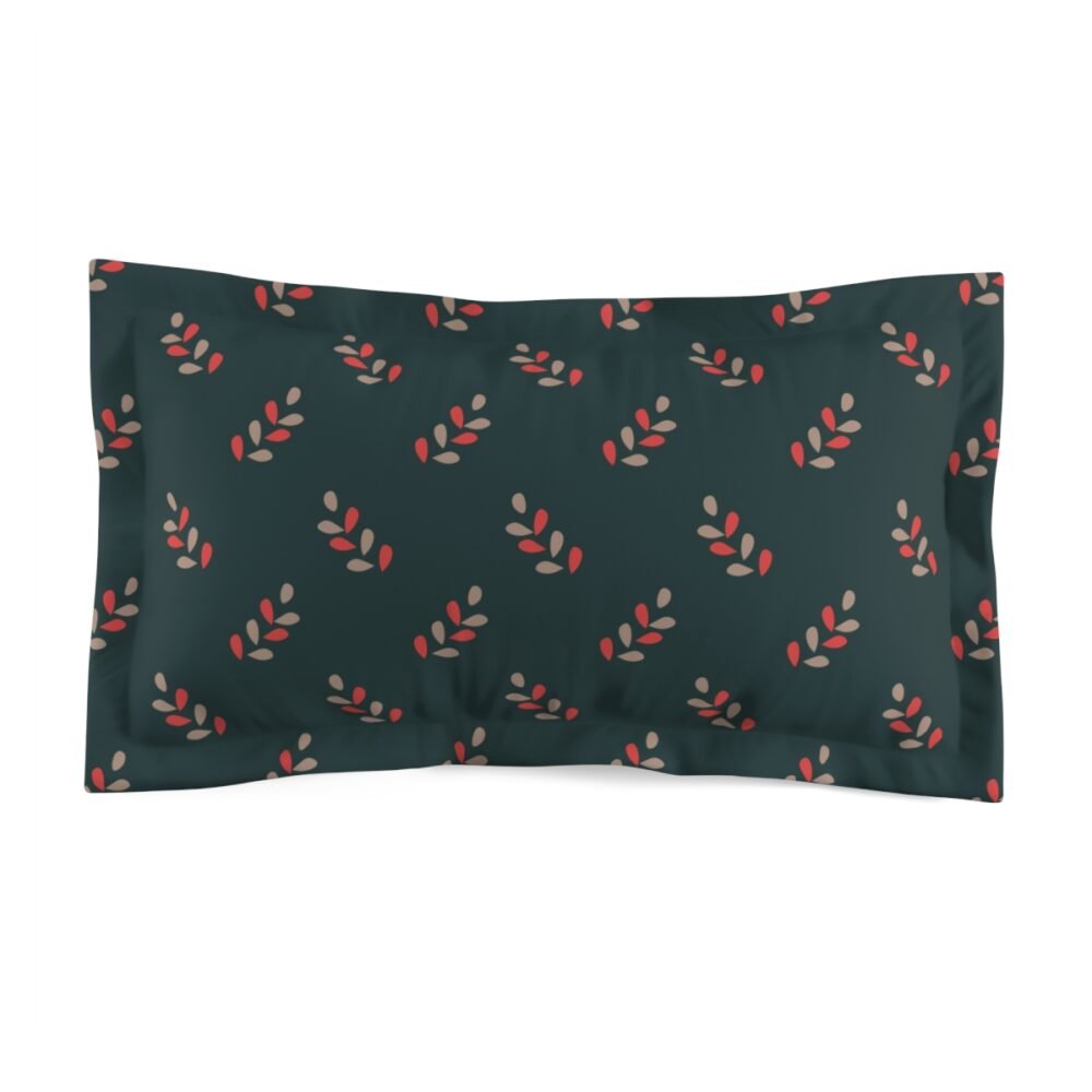 Dark Green and Red Foliage Fall Standard & King Pillow Cases - Image 2