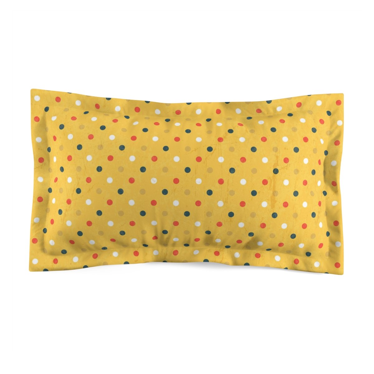 Colorful Polka Dot on Yellow Pillow Shams for Bedroom - Image 2