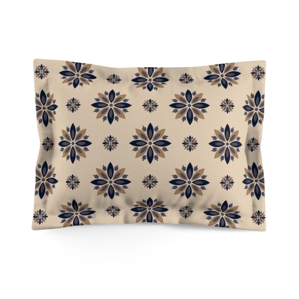 Floral Art Pillow Shams in Beige Elegance for your Bedroom