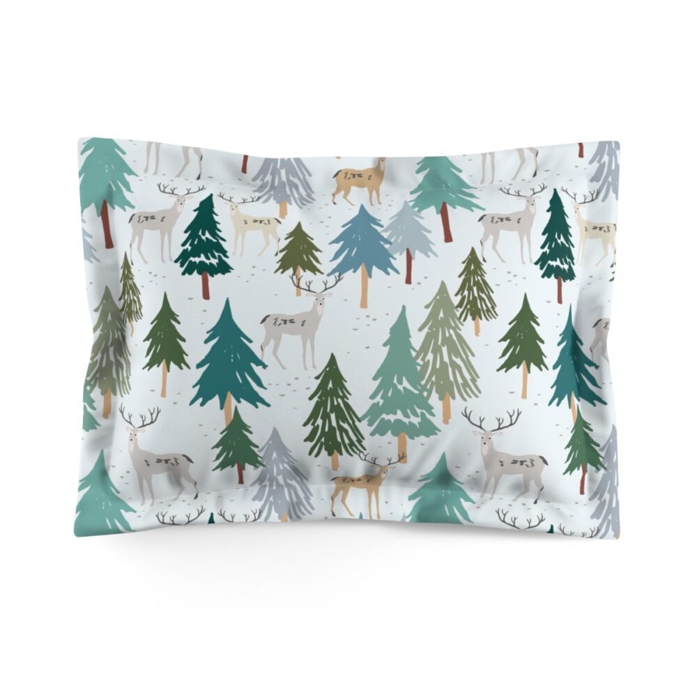 Nature Design Green Christmas Tree Pillow Shams
