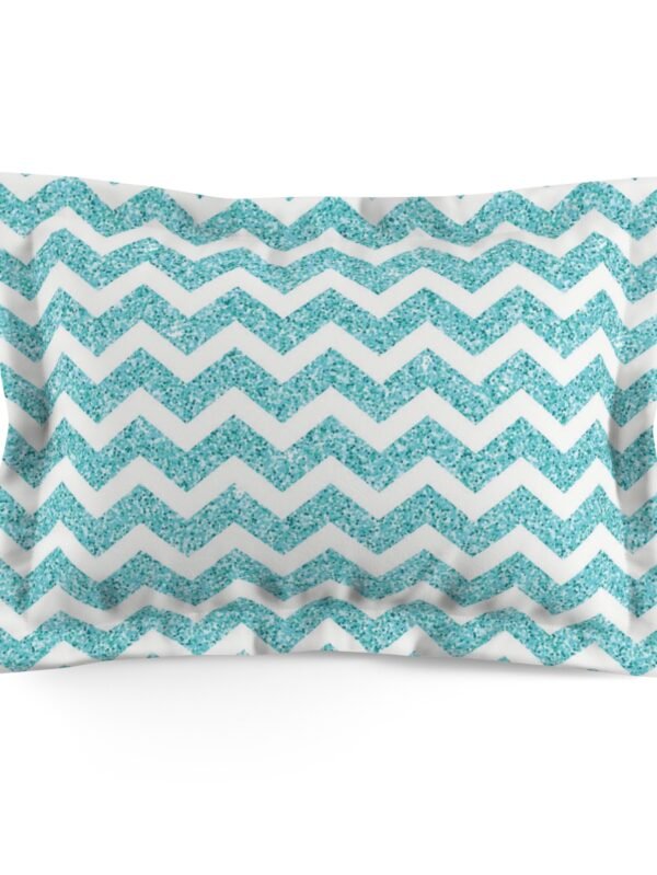 Aqua Blue Chevron Pillow Shams