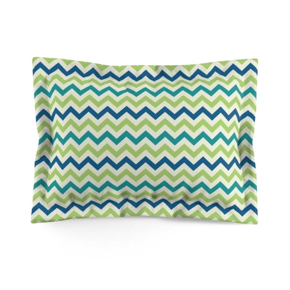 Green Zigzag Chevron Pillow Shams