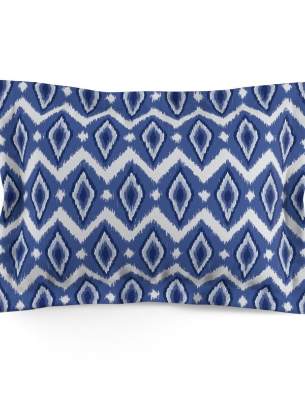 Blue and White Ikat Pillow Shams