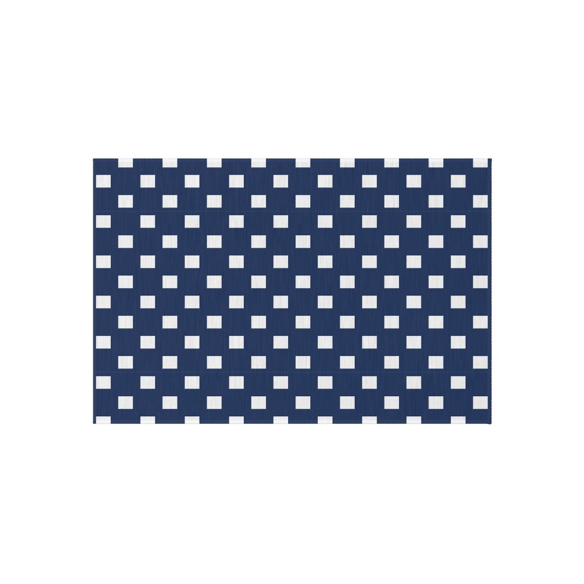Blue and White Chessboard Pattern Outdoor Rugs - Image 2