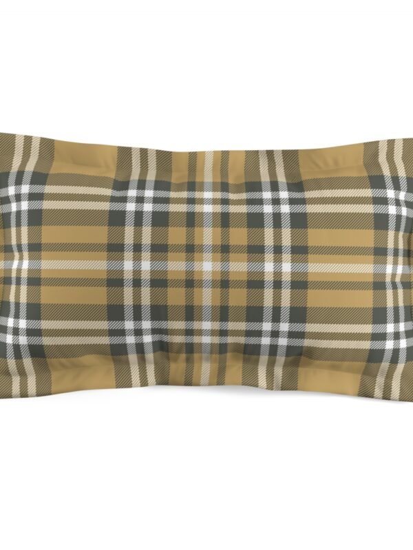 Gold Plaid King Pillow Shams