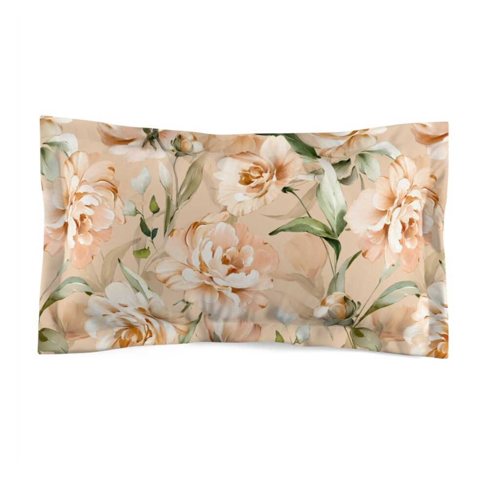 Beautiful Watercolor Orange Garden Flowers Roses Pillowcase - Image 2