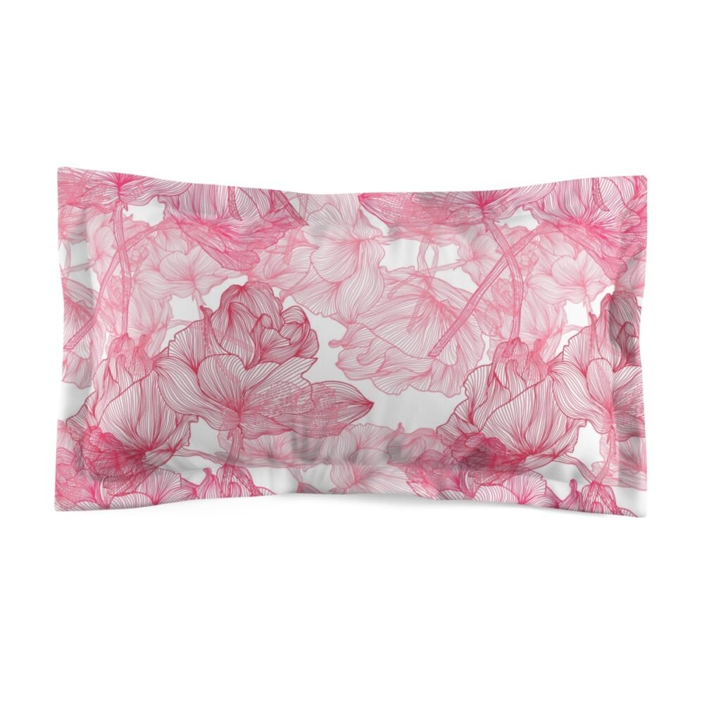 Pink Roses Flowers King Pillow Shams
