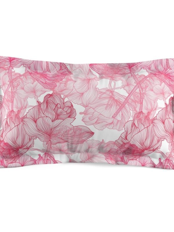 Pink Roses Flowers King Pillow Shams