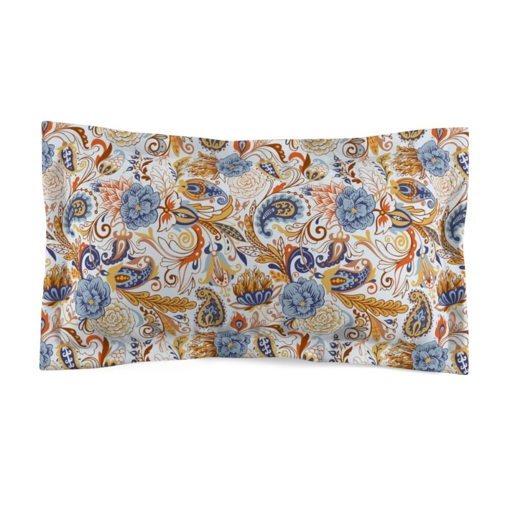 Blue & Gold Paisley King Pillow Shams