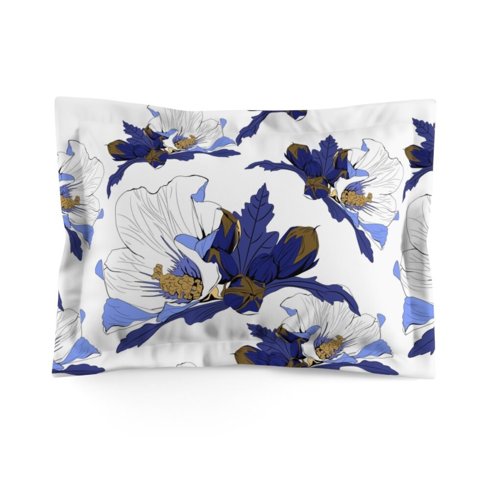 Blue & White Floral Pillow Shams