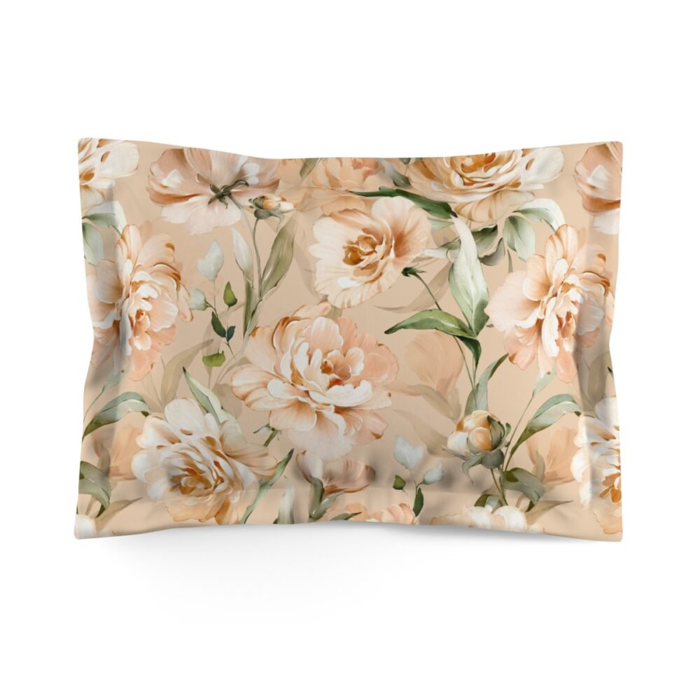 Beautiful Watercolor Orange Garden Flowers Roses Pillowcase