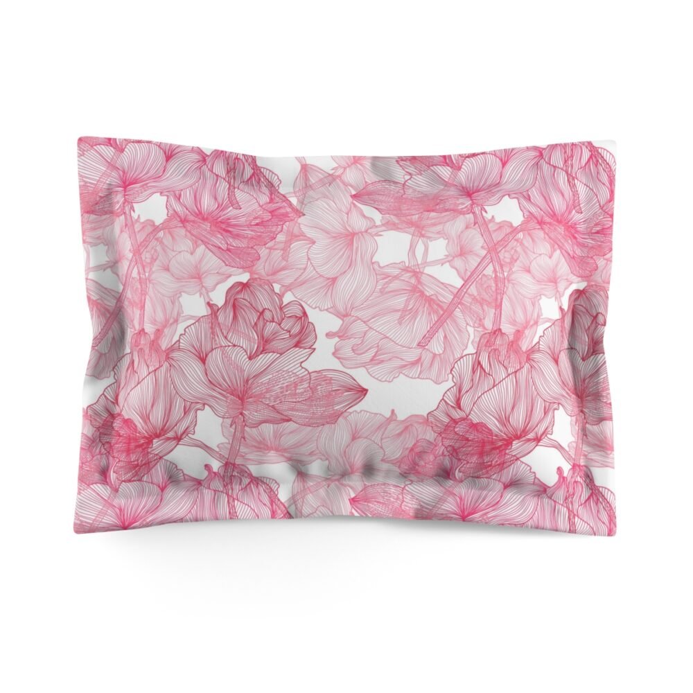 Pink Roses Flowers Print Pillow Shams