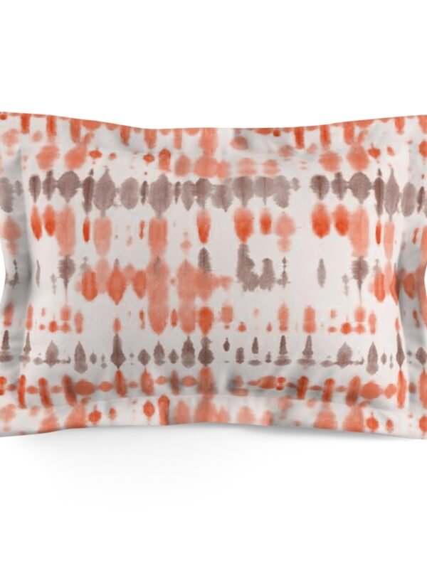 Orange Striped Batik Design Pillow Shams