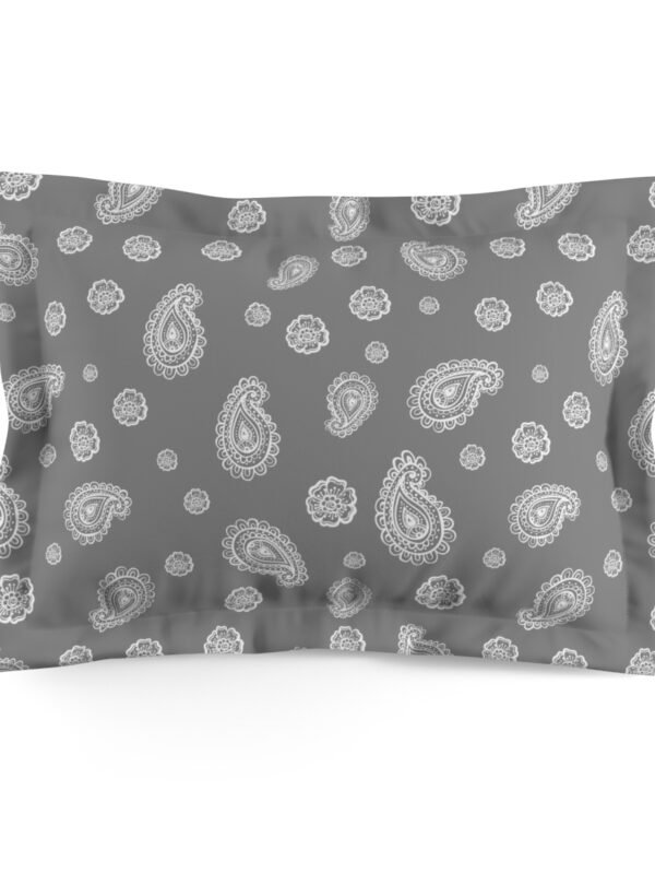 Grey Paisley Pillow Shams