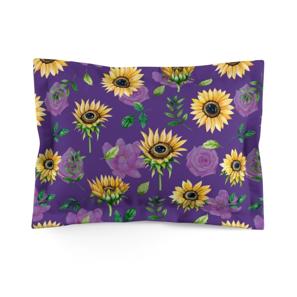 Purple Sunflower Pillow Shams