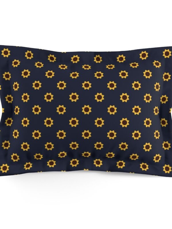 Dark Blue Sunflowers Pillow Shams