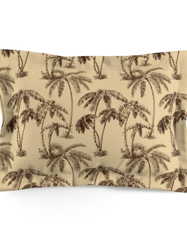 Beige Palm Tree Pillow Shams