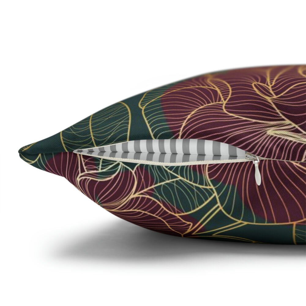 Luxury Golden Rose Print on Green Euro Pillow Shams - Image 5