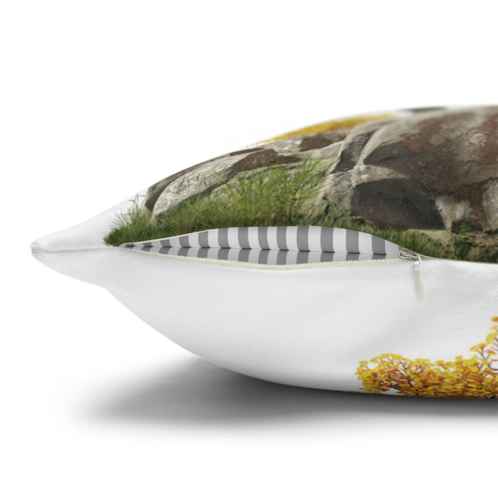 Autumn Forest Tree Print on White Euro Pillow Shams - Image 5