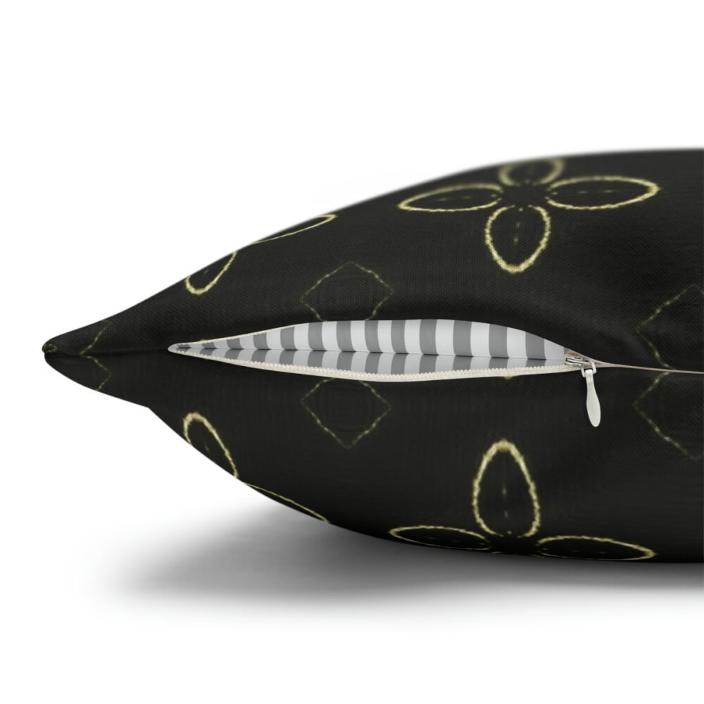 Elegant Black and Gold Geometric Motif Euro Pillow Shams - Image 3
