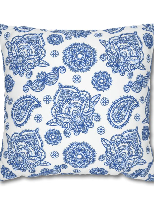 Blue & White Paisley Pillow Covers
