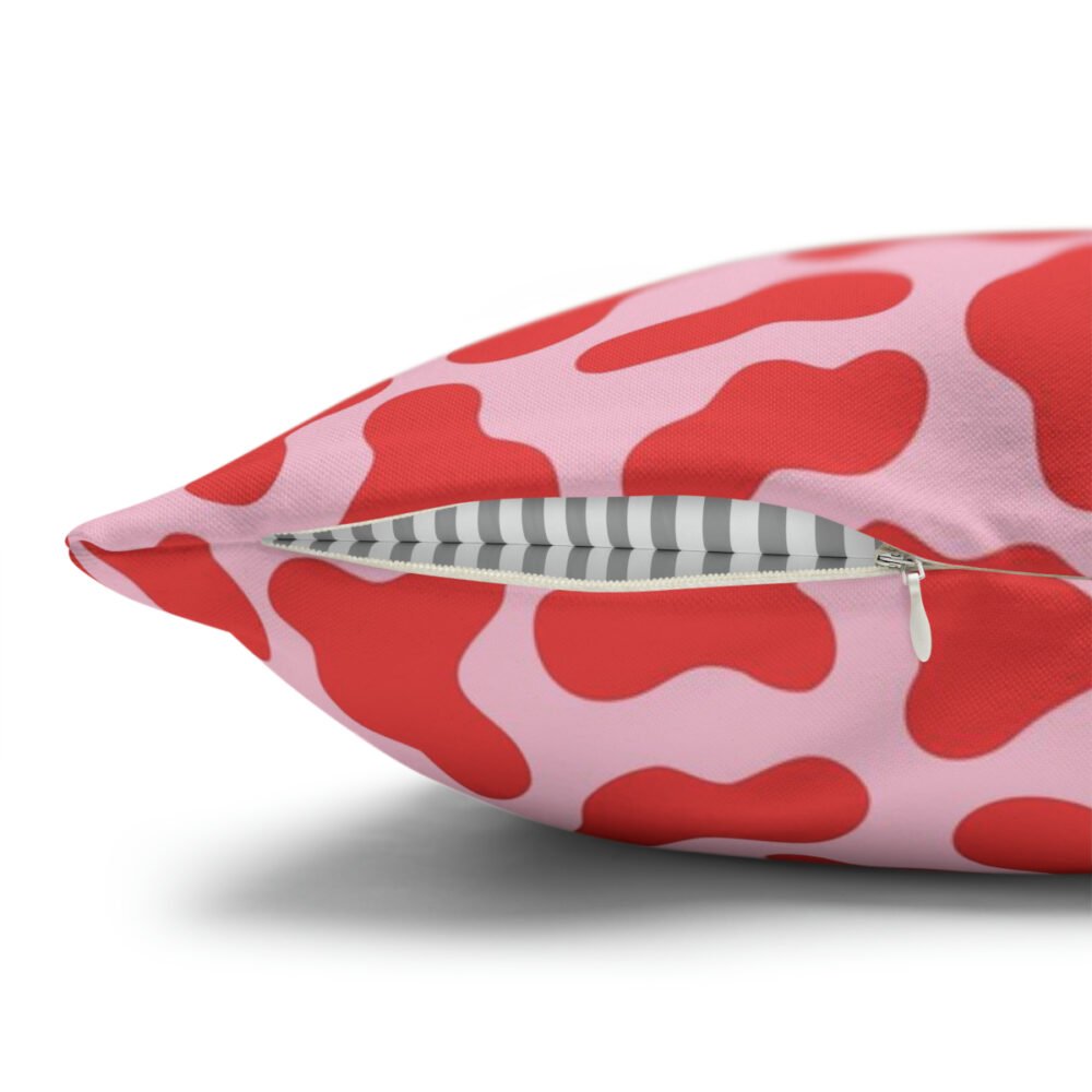 Valentines Day Cow spots in Red Pink Euro Pillow Covers - Image 3