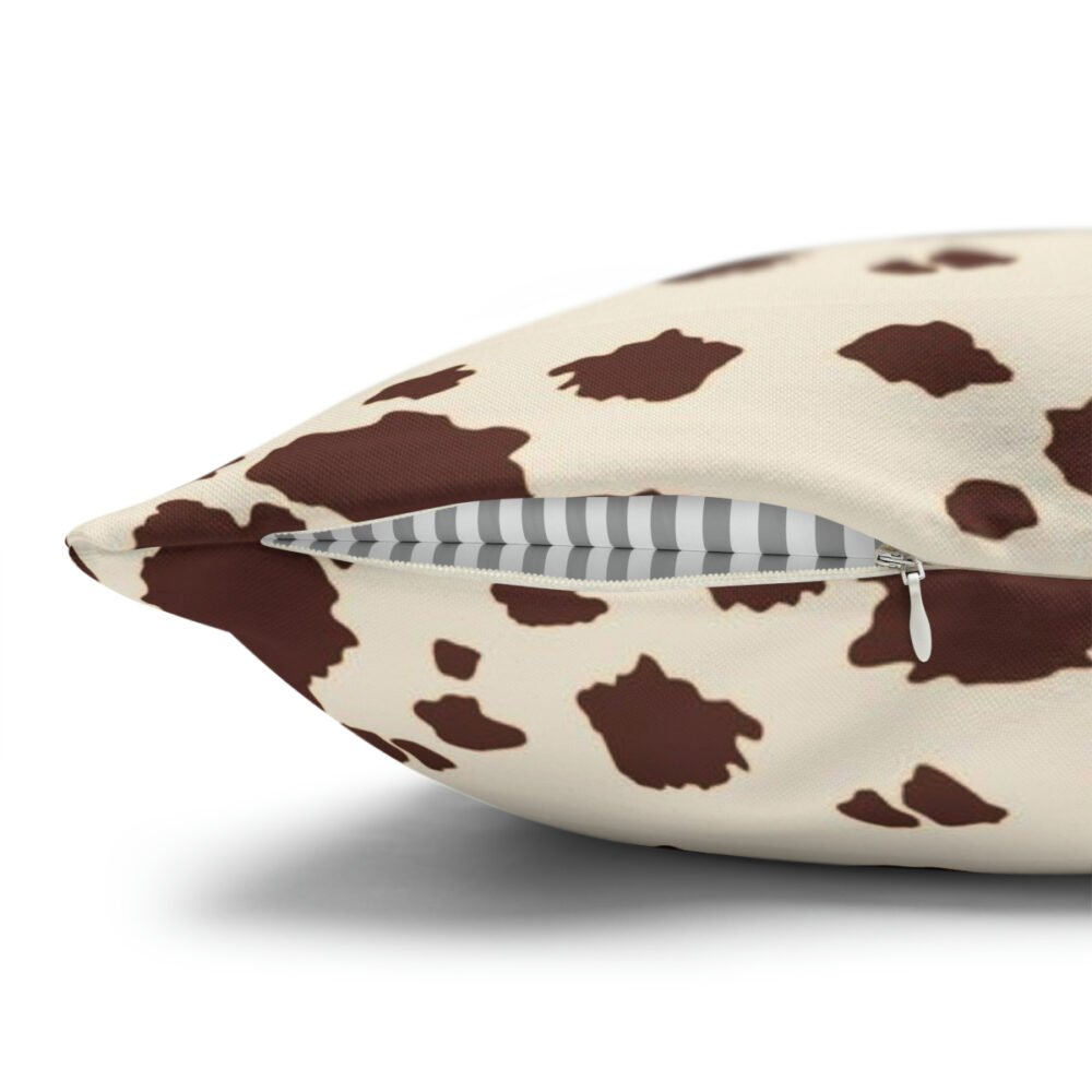 Cow Leather Skin Pattern Brown Euro Pillow Covers - Image 3