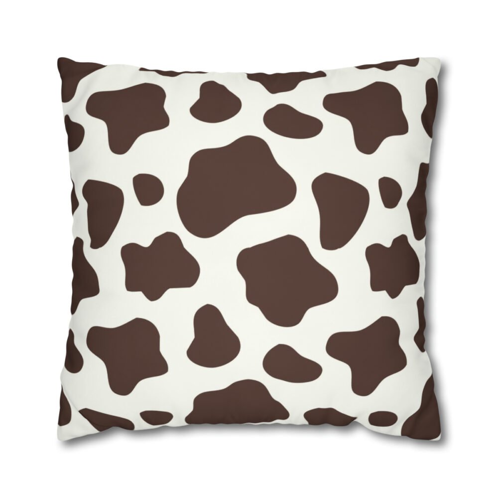 Brown and White Cow Print Euro Sham